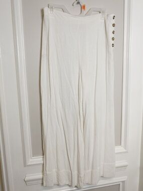 Good Luck Gem (GL)  white wide-leg pants, Size L